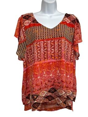 One World blouse size large